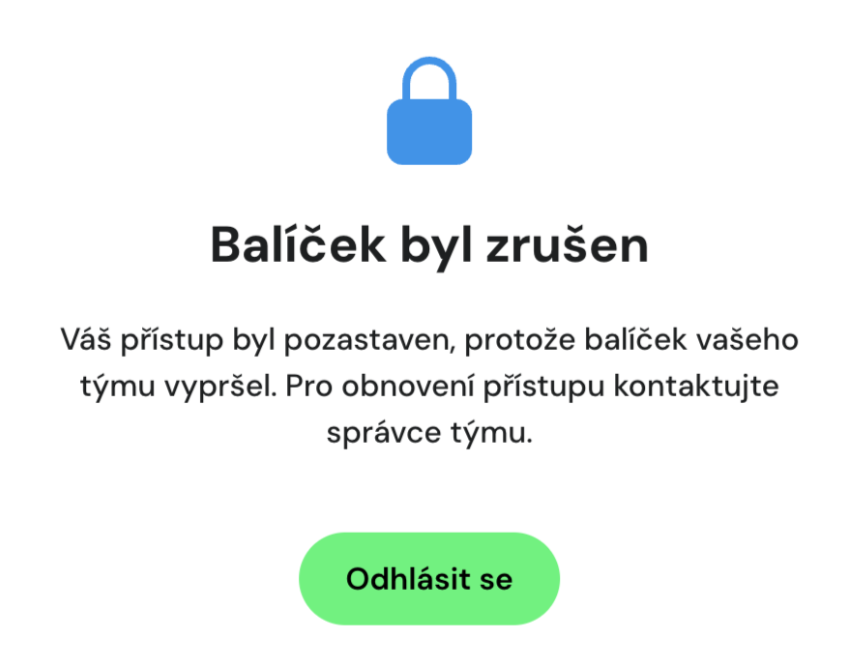 Balíček byl zrušen